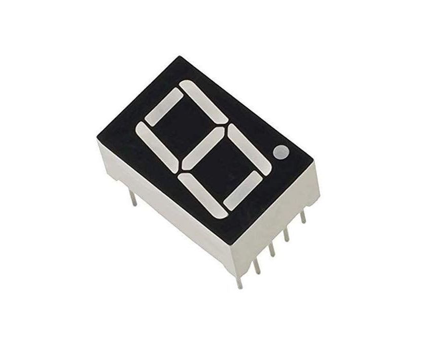 Single Digit 1.2 Inch Single Color 7 Segment Display